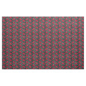 黒と白の水玉模様で、赤いマンガの大きな弓を持つ ファブリック (ヤード)