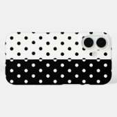 黒と白の水玉模様の携帯電話カバー Case-Mate iPhoneケース (裏面 (横))