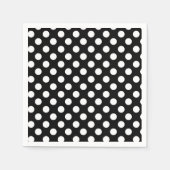 黒と白の水玉模様の誕生日パーティー スタンダードカクテルナプキン (正面)