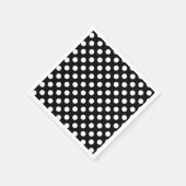 黒と白の水玉模様の誕生日パーティー スタンダードカクテルナプキン (角)