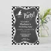 黒と白の水玉模様; スノースキー 招待状 (スタンド正面)