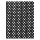 黒と白の水玉模様 テーブルクロス (正面)