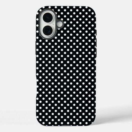 黒と白の水玉模様 Case-Mate iPhoneケース (裏面)