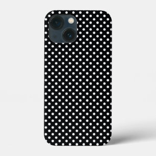 黒と白の水玉模様 iPhone 13 MINIケース