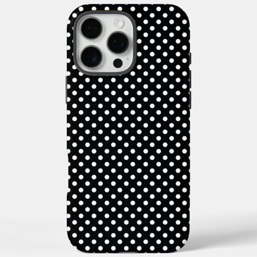 黒と白の水玉模様 Case-Mate iPhoneケース (裏面)
