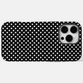 黒と白の水玉模様 Case-Mate iPhoneケース (裏面 (横))
