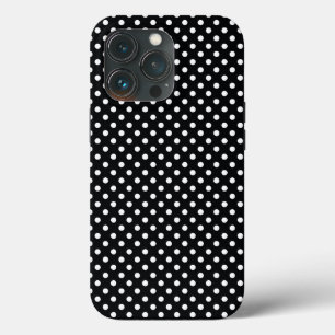 黒と白の水玉模様 iPhone 13 PROケース