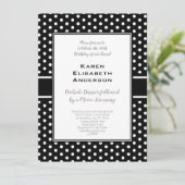 黒と白の水玉40歳の誕生日パーティー 招待状 (スタンド正面)