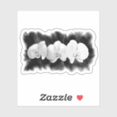 黒と白の水色のラン シール (シート)