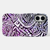 黒と白の渦巻きの背景 Case-Mate iPhoneケース (裏面 (横))