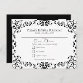 黒と白の渦巻きゴシッ結婚クのはがき シーズンポストカード (正面/裏面)