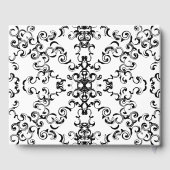 黒と白の渦巻きゴシッ結婚クス ゲストブック (裏面)