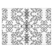 黒と白の渦巻きゴシッ結婚クス テーブルクロス (正面(横))