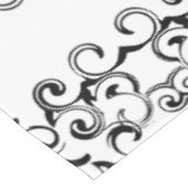 黒と白の渦巻きゴシッ結婚クス テーブルクロス (アングル)