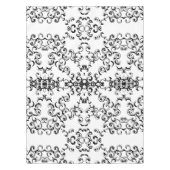 黒と白の渦巻きゴシッ結婚クス テーブルクロス (正面)