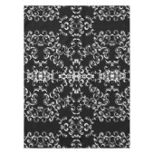 黒と白の渦巻きゴシッ結婚クス テーブルクロス (正面)