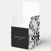 黒と白の渦巻きゴシッ結婚クス フェイバーボックス (オープン)