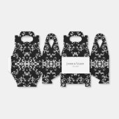 黒と白の渦巻きゴシッ結婚クス フェイバーボックス (折り畳みなし)