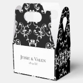 黒と白の渦巻きゴシッ結婚クス フェイバーボックス (オープン)