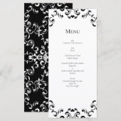 黒と白の渦巻きゴシッ結婚クス メニュー (正面/裏面)