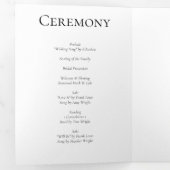 黒と白の渦巻きゴシッ結婚クス 三つ折りプログラム (内部最初)