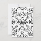 黒と白の渦巻きゴシッ結婚クス 招待状 (裏面)