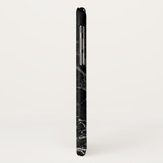 黒と白の渦巻き大理石パターン Case-Mate iPhoneケース (裏面/左)