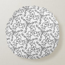 黒と白の渦巻き枕