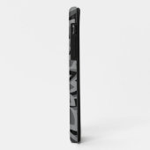 黒と白の渦巻き花 Case-Mate iPhoneケース (裏面/左)
