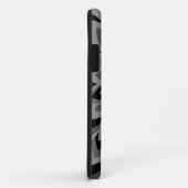 黒と白の渦巻き花 Case-Mate iPhoneケース (裏面/右)