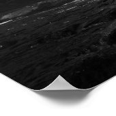 黒と白の滝が岩に飛び散る16x20 ポスター (角)