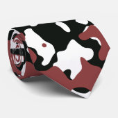 黒と白の濃い赤の迷彩画 ネクタイ (ロール)