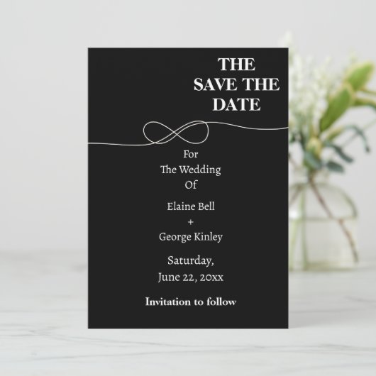 黒と白の無限大の日付を保存 セーブザデート (スタンド正面)