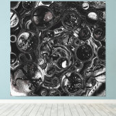 黒と白の無限大 キャンバスプリント (インサイチュ (ウッドフロア))