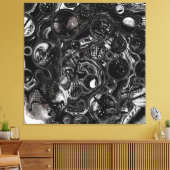 黒と白の無限大 キャンバスプリント (インサイチュ (リビング))