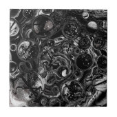 黒と白の無限大 タイル (正面)