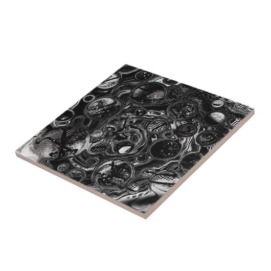 黒と白の無限大 タイル (側面)