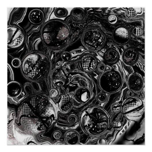 黒と白の無限大 ポスター (正面)