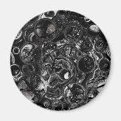 黒と白の無限大 マグネット (正面)