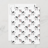 黒と白の牛の模様 ポストカード (正面/裏面)