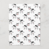 黒と白の牛の模様 ポストカード (正面)