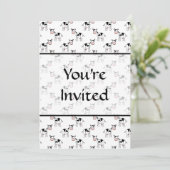 黒と白の牛の模様 招待状 (スタンド正面)