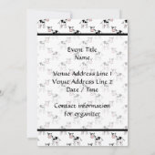 黒と白の牛の模様 招待状 (裏面)