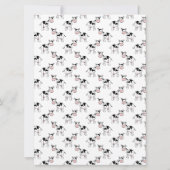 黒と白の牛の模様。 招待状 (裏面)