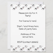 黒と白の牛の模様。 招待状 (正面)