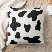 黒と白の牛の皮の模様 クッション (ブランケット)
