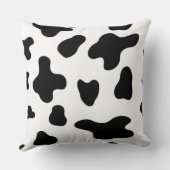 黒と白の牛の皮の模様 クッション (裏面)