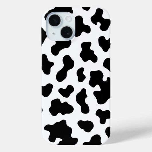 黒と白の牛の革プリント Case-Mate iPhoneケース (裏面)