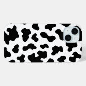 黒と白の牛の革プリント Case-Mate iPhoneケース (裏面 (横))