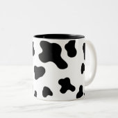 黒と白の牛柄 ツートーンマグカップ (正面右)